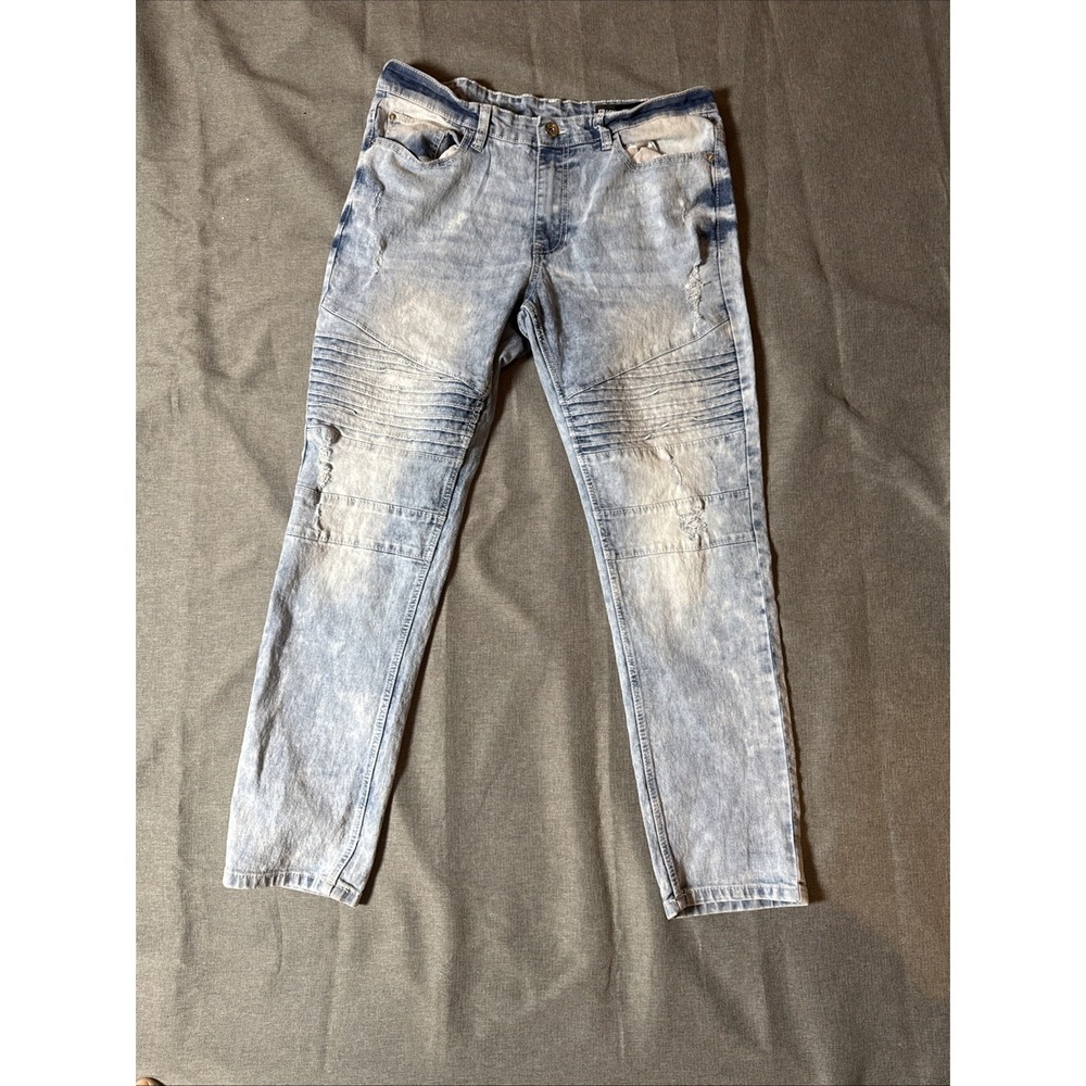 South Pole Jeans Men Vintage Skinny‎ Denim Jeans 36x30 Distressed